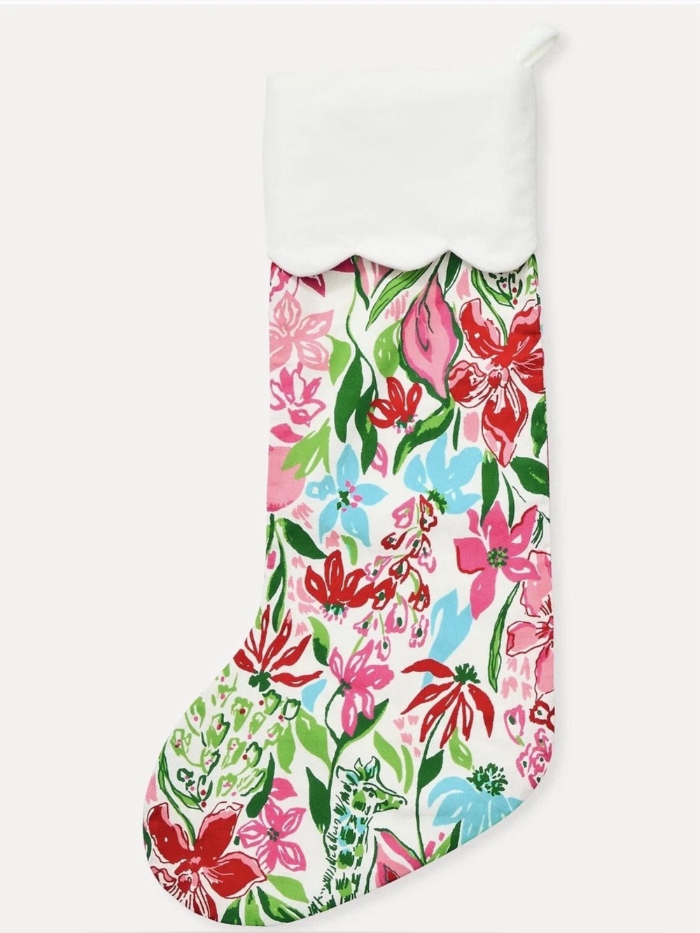 Limited Edition Lilly Pulitzer Christmas stocking in Glowing Gardens